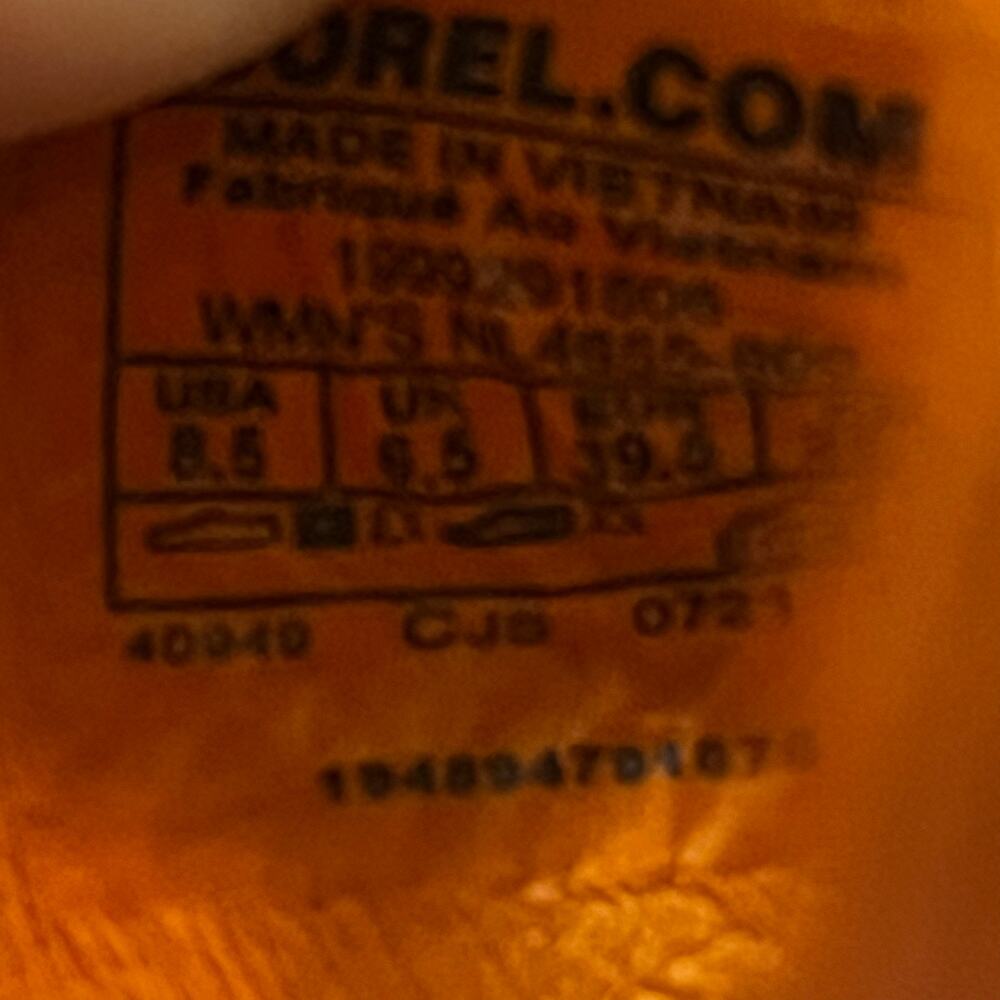Sorel Women 8.5 Ella II Flat Sandal Orange Cream Colorblock Summer Casual - Picture 2 of 7
